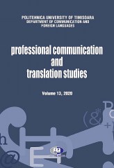 Professional Communication and Translation Studies, Volume 13, 2020_Page_1